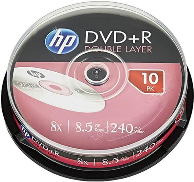 Płyta optyczna HP DVD+R DL Double Layer 8.5 Gb 8X 10 szt (4710212138694) - obraz 1