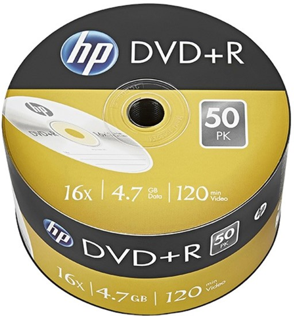 Диск HP DVD+R 4.7 Гб 16X 50 шт (4710212142202) - зображення 1