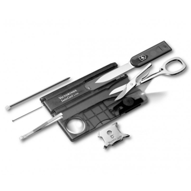 Нож Victorinox SwissCard Lite Transparent Black Blister (0.7333.T3B1) - изображение 1