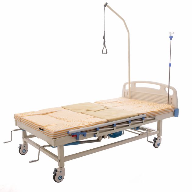 Механічне медичне функціональне ліжко з туалетом MED1-H05 (широке ложе) - зображення 2
