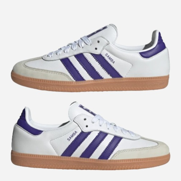 Жіночі кеди низькі adidas Originals Samba OG W IF6514 40 (6.5UK) Білий/Фіолетовий (4066765920997) - зображення 6