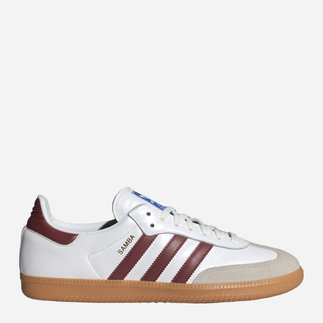 Чоловічі кеди низькі adidas Originals Samba OG IF3813 46.5 (11.5UK) Білий/Темно-червоний (4066759170810) - зображення 1