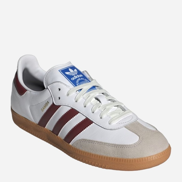 Tenisówki męskie do kostki adidas Originals Samba OG IF3813 47.5 (12UK) Biały/Ciemnoczerwony (4066759170896) - obraz 2