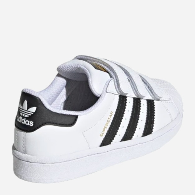 Sneakersy chłopięce na rzepy adidas Originals Superstar CF C EF4838 33 (1UK) Białe (4062053339649) - obraz 4