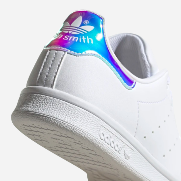 Sneakersy dziecięce dla dziewczynki adidas Originals Stan Smith J FX7521 36.5 (4UK) Białe z niebieskim kameleonem (4064037252852) - obraz 7