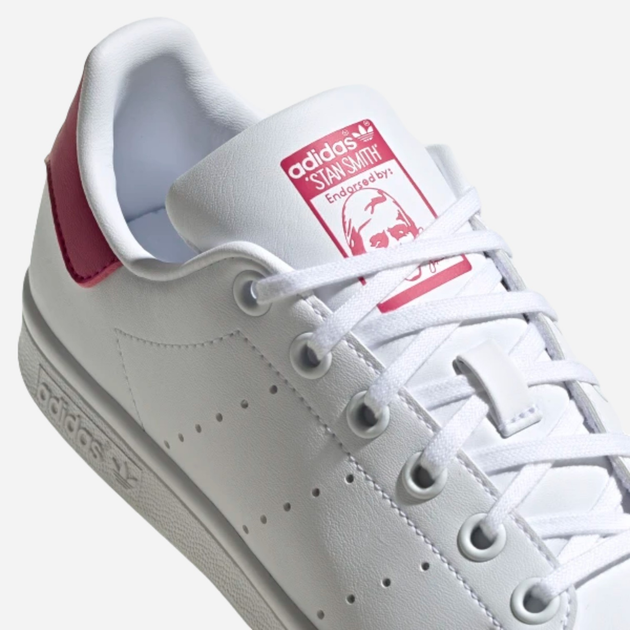 Підліткові кеди для дівчинки adidas Originals Stan Smith J FX7522 37 (4.5UK) Білі з червоним (4064037246455) - зображення 7