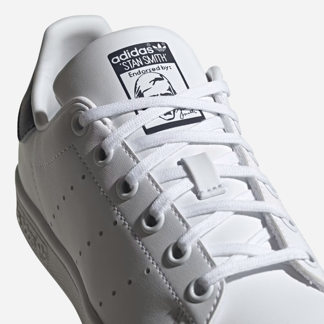 Sneakersy dziecięce dla dziewczynki adidas Originals Stan Smith J H68621 36 (3.5UK) Białe z granatowym (4064043561269) - obraz 7
