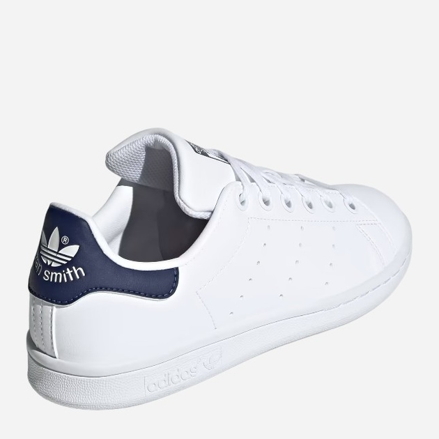 Sneakersy dziecięce dla dziewczynki adidas Originals Stan Smith J H68621 37 (4.5UK) Białe z granatowym (4064043561214) - obraz 4