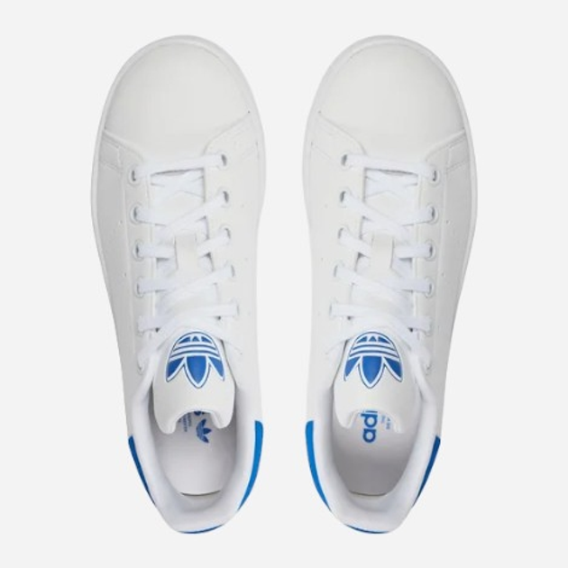 Sneakersy dziecięce dla dziewczynki adidas Originals Stan Smith J IE8110 36.5 (4UK) Białe z niebieskim (4066765292308) - obraz 4