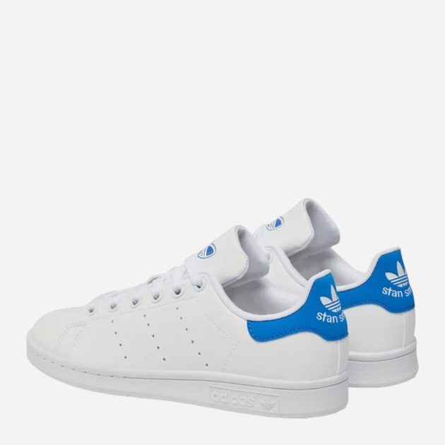 Sneakersy dziecięce dla dziewczynki adidas Originals Stan Smith J IE8110 36.5 (4UK) Białe z niebieskim (4066765292308) - obraz 5