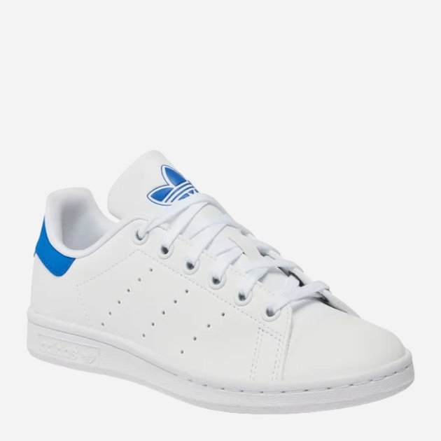 Sneakersy dziecięce dla dziewczynki adidas Originals Stan Smith J IE8110 38.5 (5.5UK) Białe z niebieskim (4066765292261) - obraz 3