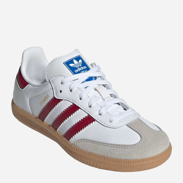 Sneakersy chłopięce adidas Originals Samba OG C IE1333 28.5 (11KUK) Białe z czerwonym (4067892671103) - obraz 3
