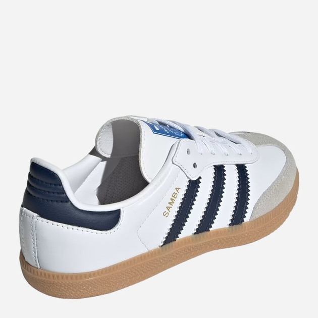 Дитячі кеди для хлопчика adidas Originals Samba OG C IE1332 33 (1UK) Білі з чорним (4067892678621) - зображення 4