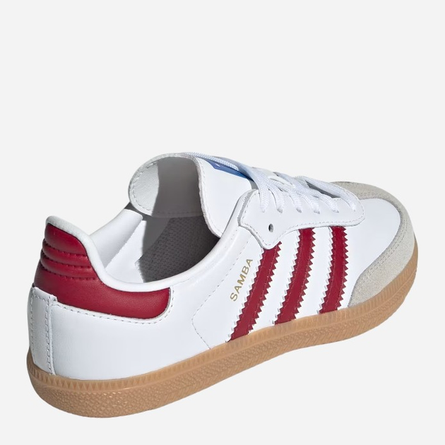 Дитячі кеди для хлопчика adidas Originals Samba OG C IE1333 29 (11.5KUK) Білі з червоним (4067892671097) - зображення 4
