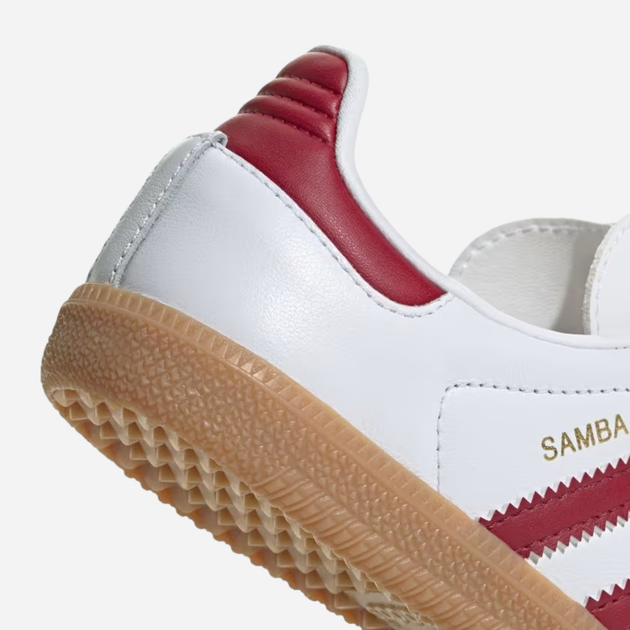 Sneakersy chłopięce adidas Originals Samba OG C IE1333 28.5 (11KUK) Białe z czerwonym (4067892671103) - obraz 8