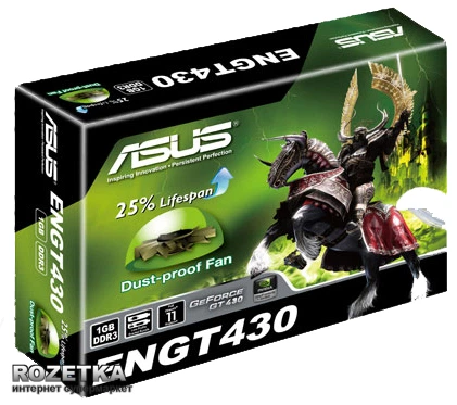 Видеокарта Asus PCI-Ex GeForce GT430 1024MB GDDR3 (128bit) (700