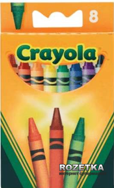 Восковые карандаши Crayola разноцветные стандартные 8 шт (0008 ...