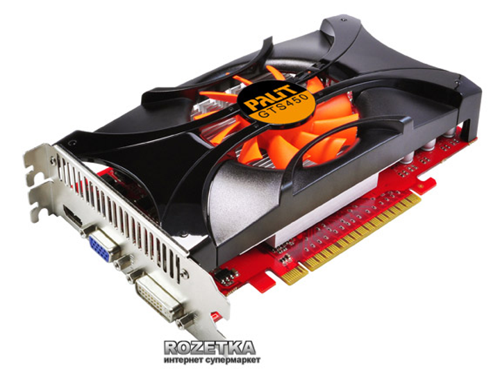 Видеокарта Palit PCI-Ex GeForce GTS 450 512MB DDR5 (128bit) (783/3696 ...