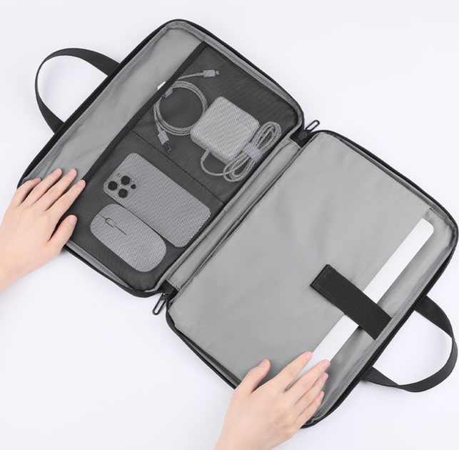 Сумка для ноутбука 17,3" Brinch BW-013 на ремне с внутренними и наружными карманами Серый (S611-1) - Фото 2 Сумка для ноутбука 17,3" Brinch BW-013 на ремне с внутренними и наружными карманами Серый (S611-1) - изображение 2