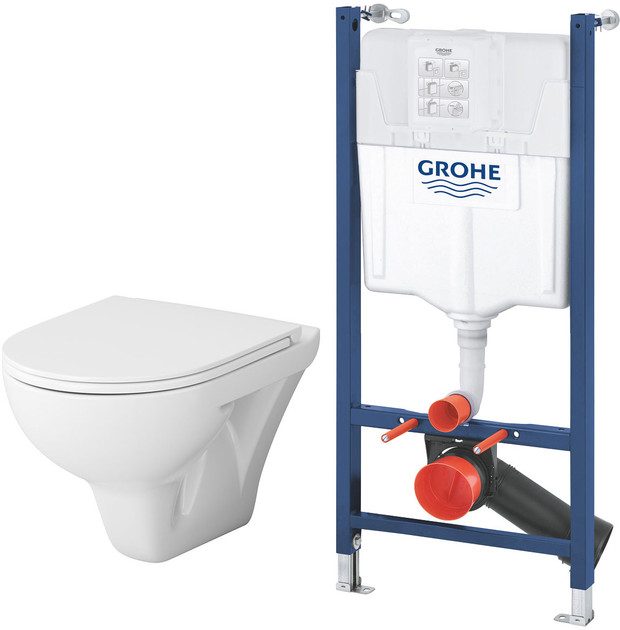 Комплект Инсталляция GROHE Rapid SL Solido 38971000 + унитаз подвесной ...