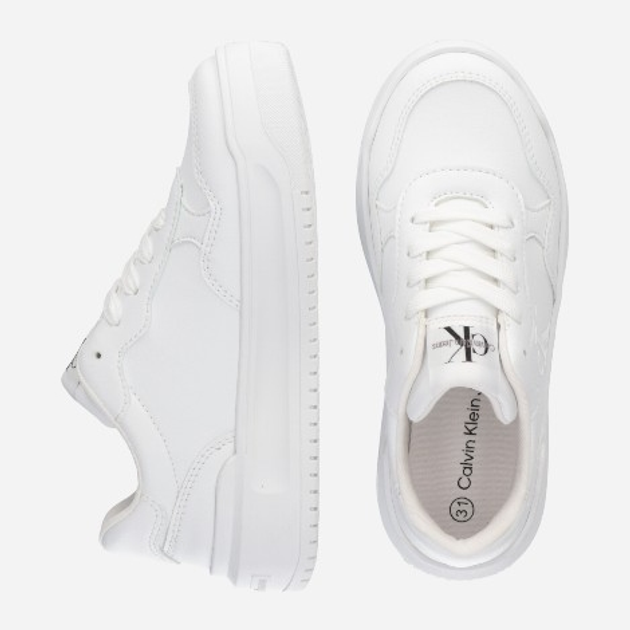 Sneakersy dziecięce dla dziewczynki Calvin Klein Jeans Low Cut Lace-up V3A9-80980-1355100 35 Białe (8052578650103) - obraz 4