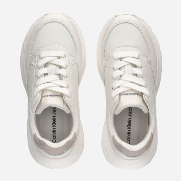 Дитячі кросівки для дівчинки Calvin Klein Jeans Low Cut Lace-up V3A9-80996-1355X511 32 Білий/Бежевий (8052578651476) - зображення 3