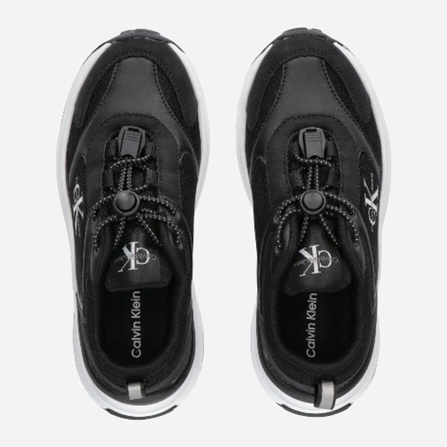 Дитячі кросівки для хлопчика Calvin Klein Jeans Low Cut Lace-up V3X9-81076-1748999 30 Чорні (8052578656655) - зображення 3