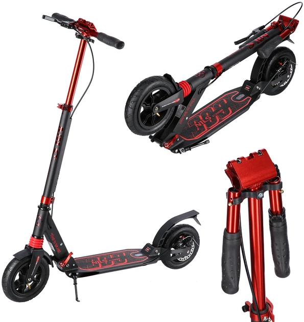 Hulajnoga dziecięca Nils Extreme HM209T Czarno-Czerwona (5907695557213) - obraz 2