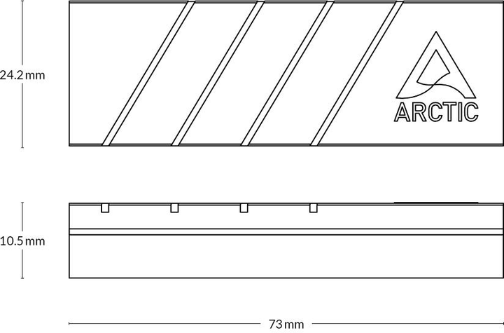 Радиатор для SSD Arctic Cooler M2 Pro M.2 Silver (ACOTH00002A) - изображение 7