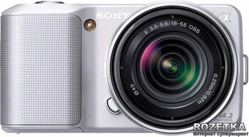 Фотоаппарат Sony Alpha NEX-3 + объектив 18-55mm KIT Silver купить