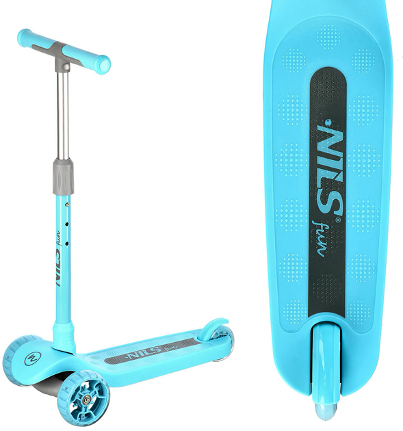 Самокат дитячий Nils Fun HLB09 Бірюзовий (5907695545487) - зображення 3