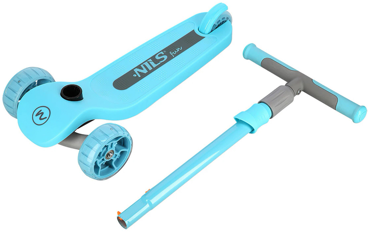 Самокат дитячий Nils Fun HLB09 Бірюзовий (5907695545487) - зображення 11