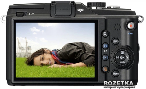Фотоаппарат Olympus PEN E-PL2 Double Zoom Kit Black/Black купить