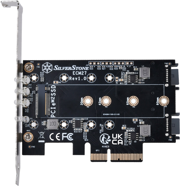 Adapter Silverstone SST-ECM27 PCIe x4/SATA - M.2 (4710679815107) - obraz 2