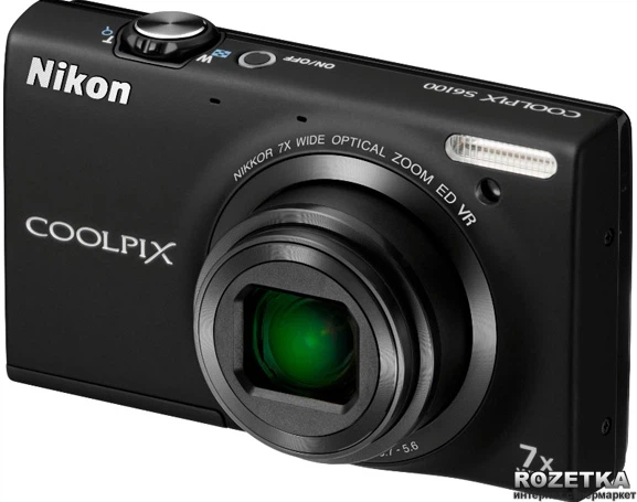 Фотоапарат Nikon Coolpix S6100 Black купити на ROZETKA | Чудова