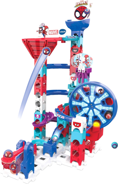 Zestaw do zabawy VTech Marble Rush Spidey Super Spin Challenge SP300E (3417765617041) - obraz 2