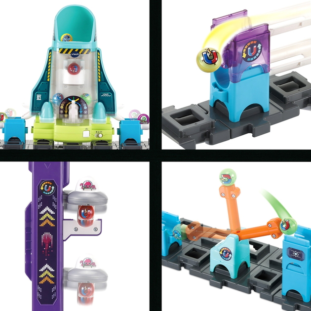 Ігровий набір VTech Marble Rush Space Magnetic XL300 E (3417765598043/3417765598234) - зображення 3