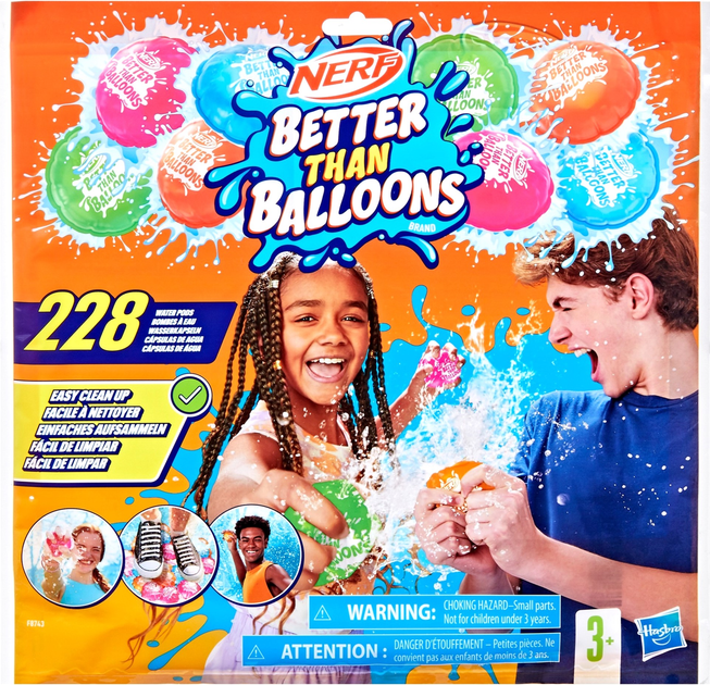 Водяні бомбочки Hasbro Nerf Super Soaker Better Than Balloons 228 шт (5010996208804) - зображення 2