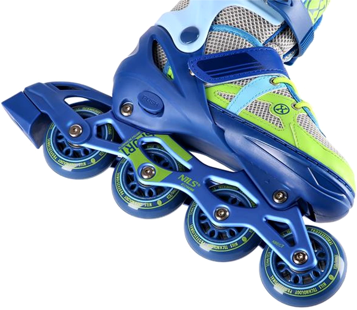 Rolki Nils Extreme Niebiesko-Zielone L 39-42 (5907695525571) - obraz 4