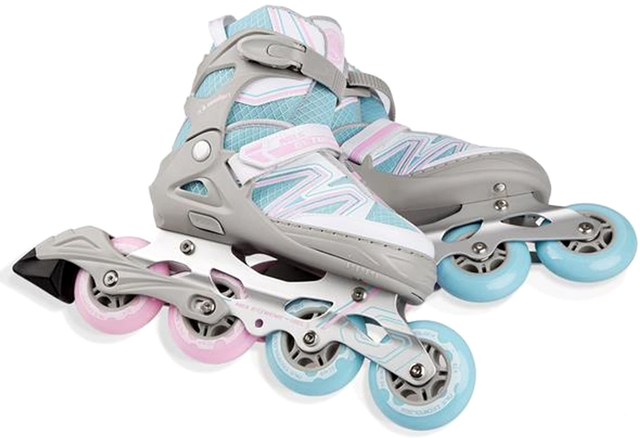 Rolki Nils Extreme Niebiesko-Szare L 39-42 (5907695535174) - obraz 7