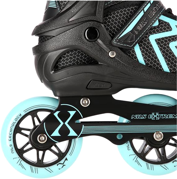 Ролики Nils Extreme Чорно-бірюзовий S 31-34 (5907695599220) - зображення 5