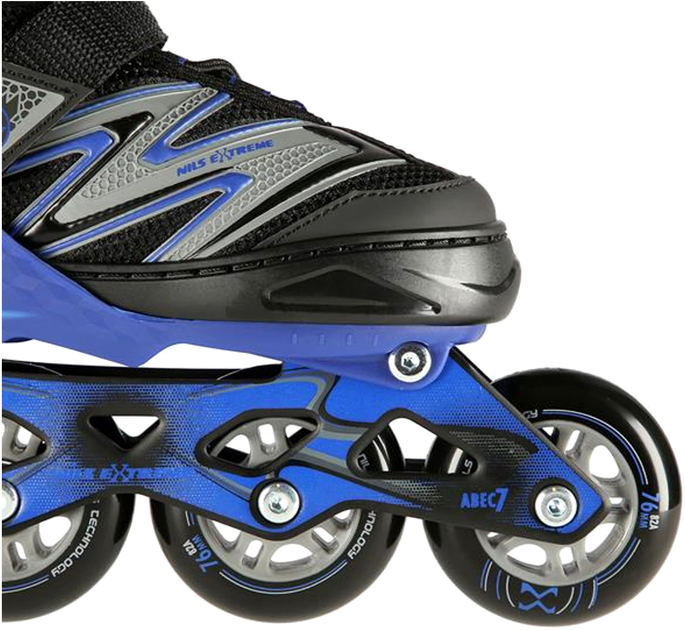 Ролики Nils Extreme Чорно-синій L 39-42 (5907695599510) - зображення 7