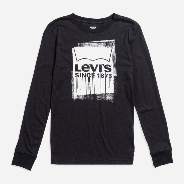 Koszulka z długim rękawem młodzieżowa chłopięca Levi's 9EJ331-K84 16A 176 cm Czarna (3666643021481) - obraz 1