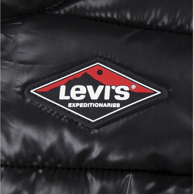 Дитяча зимова стьобана куртка для хлопчика Levi's 8EF434-023 2A 86-92 см Чорна (3666643030445) - зображення 3