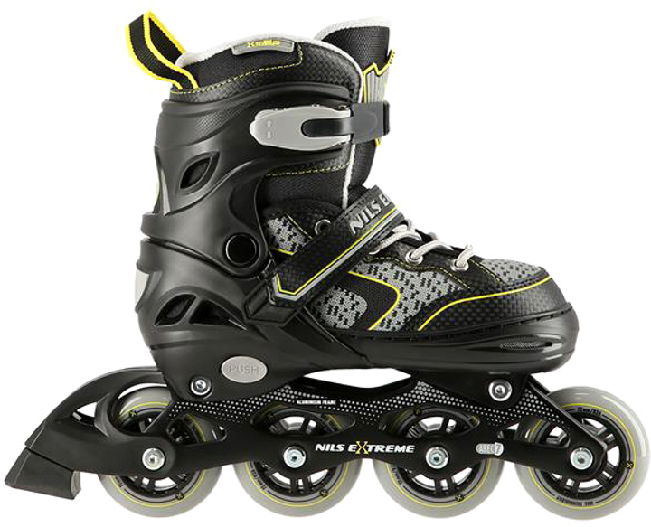 Rolki Nils Extreme Czarno-Żółte M 35-38 (5907695597776) - obraz 5