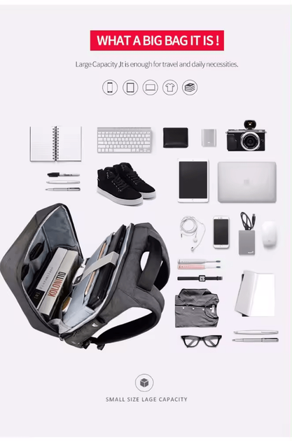 Рюкзак Tigernu T-B3361 15.6" Grey (T-B3361G) - зображення 4