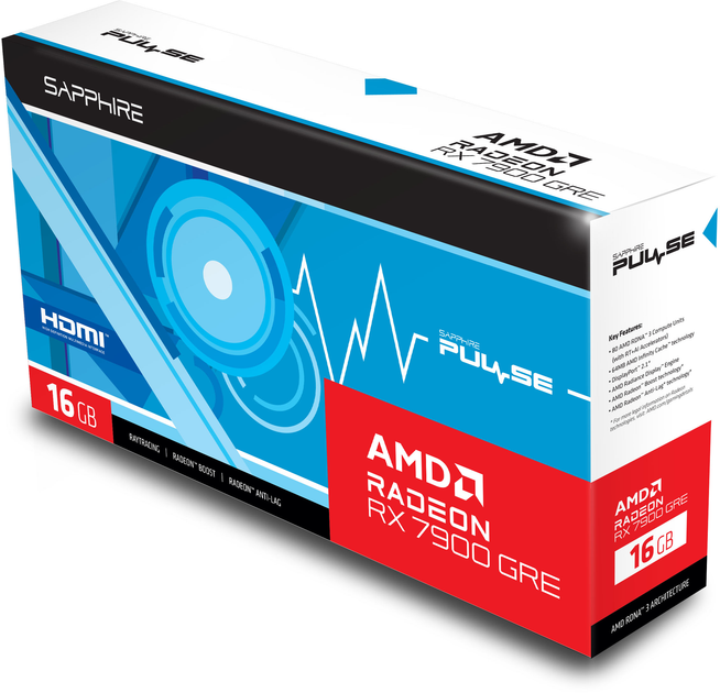 Karta graficzna Sapphire PCI-Ex Radeon RX 7900 GRE PULSE 16GB GDDR6 (256bit) (2 x HDMI, 2 x DisplayPort) (11325-04-20G) - obraz 6