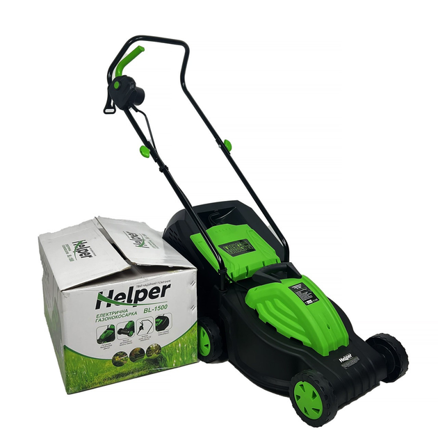 Электрическая газонокосилка для сада 320 мм 1200Вт 3 уровня среза Helper BL-1500 - изображение 5