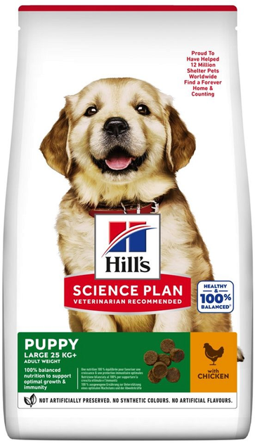 Сухий корм для цуценят великих порід Hill's Science Plan Puppy Large Breed з куркою 14.5 кг (0052742026084) - зображення 1