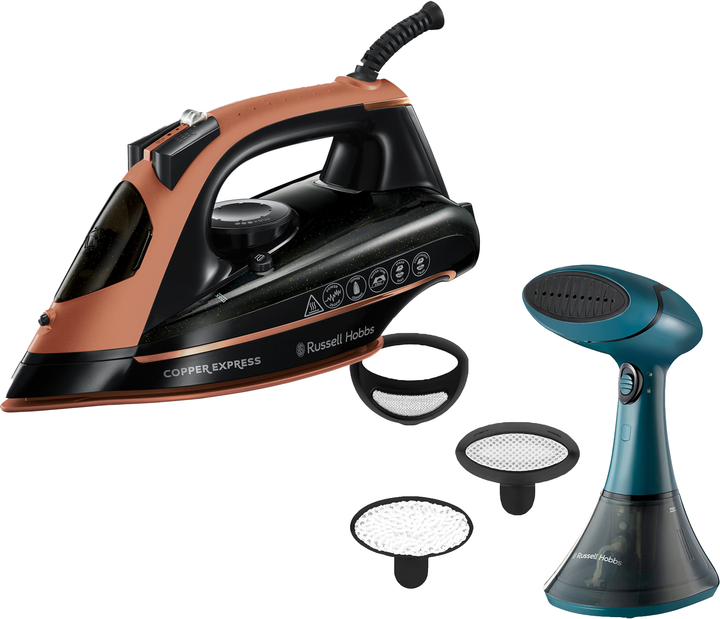 Праска Russell Hobbs Copper Express 23975-56 + Відпарювач Russell Hobbs Steam Genie 27220-56 (комплект) - зображення 1